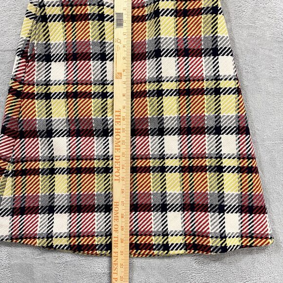 Vintage Boden Skirt Women's 6 Tweed Plaid Pencil Mini Wool Pockets Boho - Picture 7 of 8
